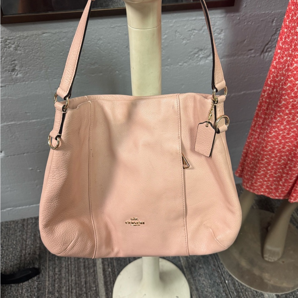 Coach Blush Pink Leather Shoulder Bag